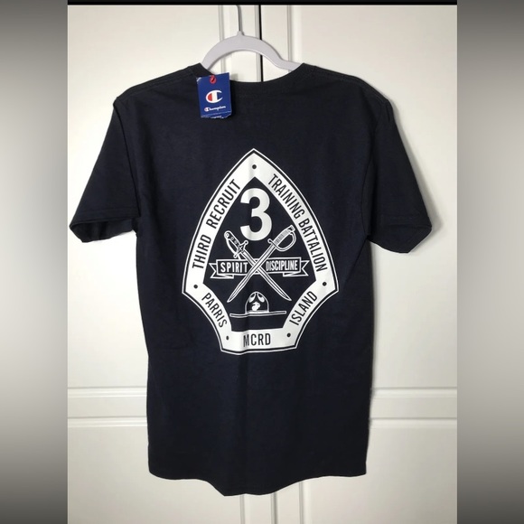 My Brother Graduated from the USMC 3rd Battalion Blue T-Shirt Size Small - Picture 3 of 7